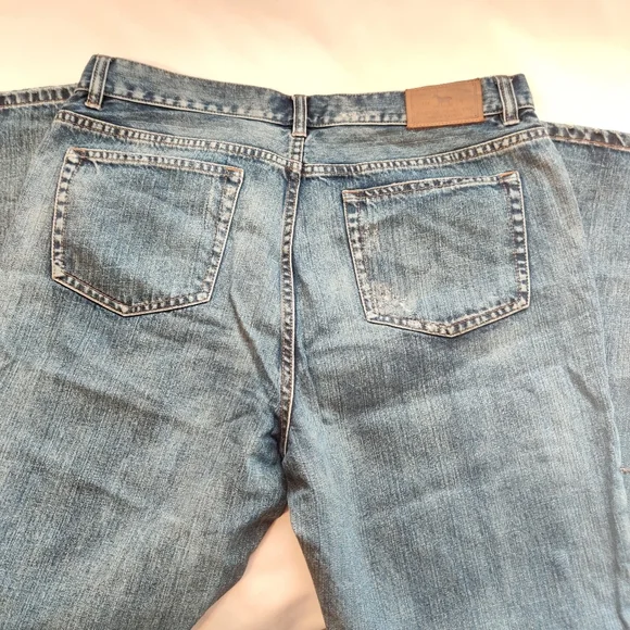 Ralph Lauren Distressed Light Blue Patchwork Jeans - Picture 4 of 14